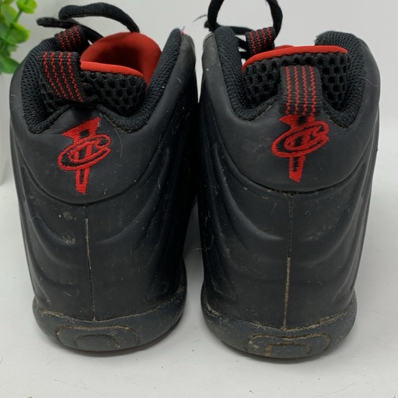 Nike Little Posite One Foamposite Bred Black Red DV3774-001 Youth Size 1.5 - Picture 6 of 10